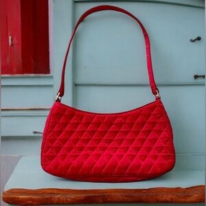 Vera Bradley Red Quilted Hobo Shoulder Bag